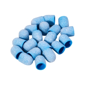 Exo blue med abrasive cap 10mm /80 20pcs Hard Cap (149684)