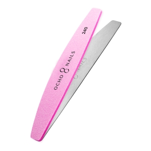 Ocho Nails half-moon metal core file + polishers 240 10 pcs. (150948)