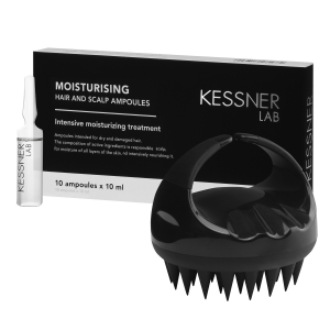 Premium Head Massage Brush and Ampoules Set Kessner Lab Moisturizing  (152156)