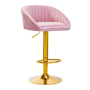 4Rico Bar Hocker QS-B16G pink velvet (150120)