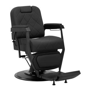 Gabbiano barber chair Bruno with black frame Black  (153407)