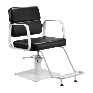 Gabbiano hairdressing chair Porto white black (154141)