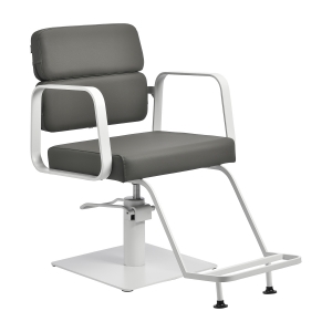 Gabbiano hairdressing chair Porto white gray  (154142)
