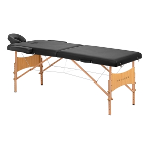 BALANCE wooden folding massage table 2 segment 190x70 black (155278)