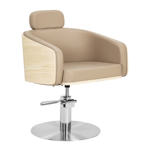 Gabbiano Wratislavia hairdressing chair beige chrome base (155758)