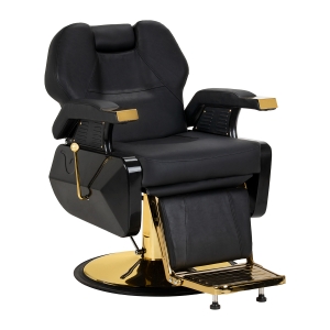 Hair System New York barber chair black gold (154472)