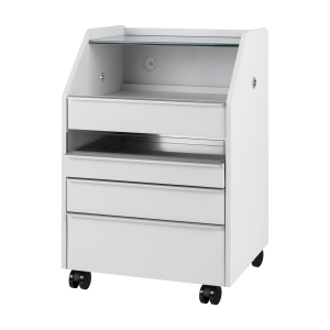 The 984 podiatry assistant storage trolley unit white (155356)