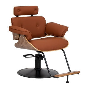 ACTIVESHOP Hairdressing chair Gabbiano Florencja in brown with a black base (155652)