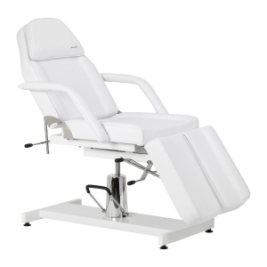 ACTIVESHOP Hydraulic pedicure beauty chair Sillon 210 with rocking function and split footrest white (155703)