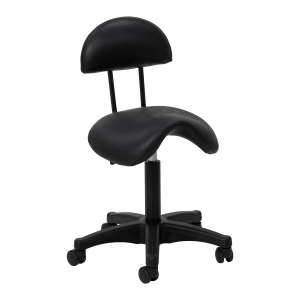 Cosmetic stool 6001 black with a black base (155811)