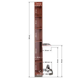 Gabbiano hairdressing console b058 cherry (124727)