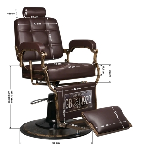 Gabbiano barber chair Boss brown (126467)