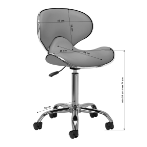 Gabbiano q-4599 gray cosmetic stool (130597)