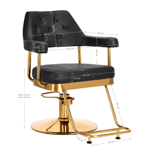 Gabbiano hairdressing chair Granda gold black (146702)