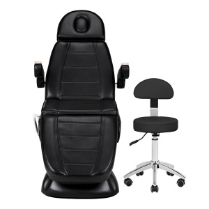 Electric cosmetic chair SILLON Lux 273b + stool 304 black (148298)
