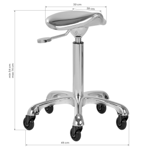 Gabbiano stool Fine Silver (148166)