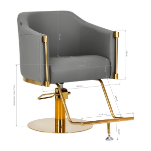 Hairdressing chair Burgos Gold Gray (148031)