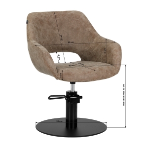 Hairdressing chair Gabbiano Morena old Brown (148052)