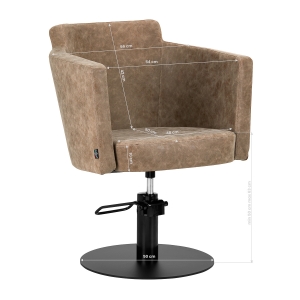 Hairdressing chair Gabbiano Roma old Brown (148055)