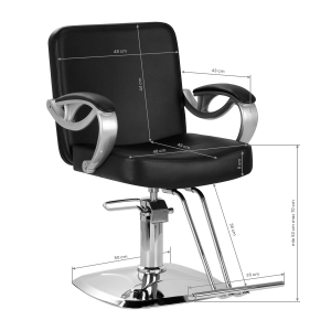 Hair System ZA31 hairdressing chair black (148178)