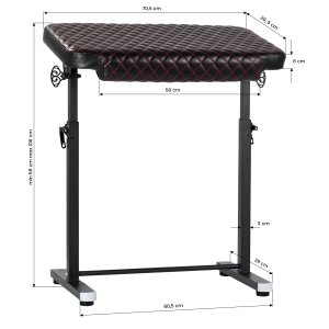 Pro Ink 718 Tattoo Armrest Black Quilted R (148562)