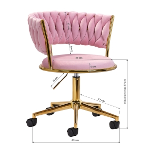 4Rico swivel chair QS-GW01G pink (150122)
