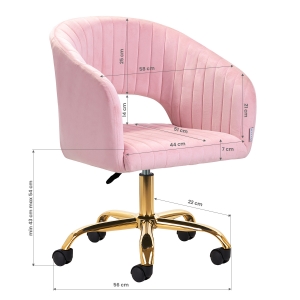 4Rico swivel chair QS-OF212G pink (150123)