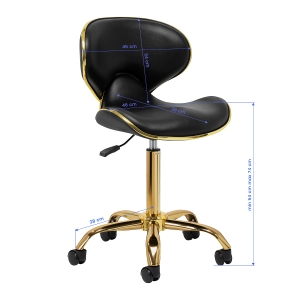 Gabbiano cosmetic stool Q-4599G black (150179)