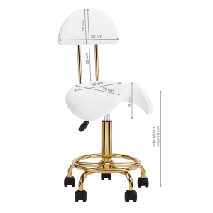 Cosmetic stool 6001-G gold white second category (154521)