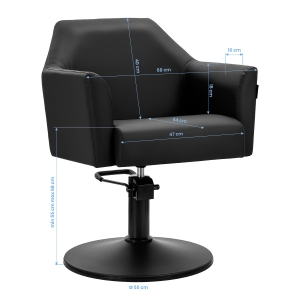 Gabbiano Hairdressing chair Davos black (153421)