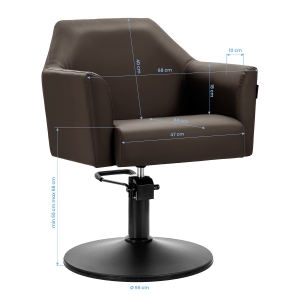 Gabbiano Hairdressing chair Davos brown (153422)