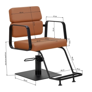 Gabbiano Porto hairdressing chair black orange (154171)