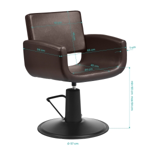 Gabbiano Mataro hairdressing chair brown (154160)