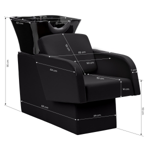 Gabbiano hairdressing wash unit Elda Black (154205)