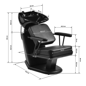 Gabbiano Madrid hairdressing wash unit black (154389)