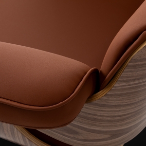 Hairdressing chair Gabbiano Florencja in brown with a black base (155652)