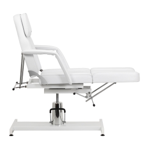 Hydraulic pedicure beauty chair Sillon 210 with rocking function and split footrest white (155703)