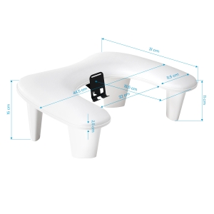 MOMO Croissant manicure rest with mobile phone holder white (155804)