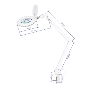 Magnifying lamp Elegante 6031, 60 SMD 3D LEDs, for tabletops, with adjustable light intensity (155814)