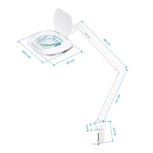 Elegante 6030 magnifying lamp with 60 SMD LEDs for worktops, with adjustable light intensity (155816)