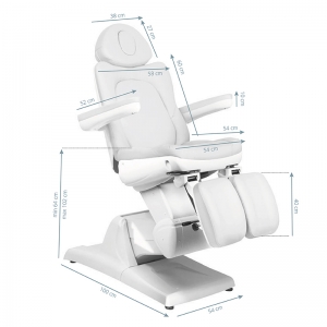 Electric cosmetic chair azzurro 870s pedi 3 strong white (106670)