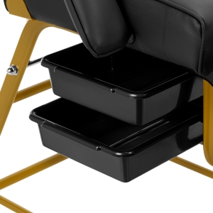 Cosmetic chair 557G with cuvettes black (147250)