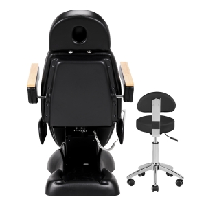 Electric cosmetic chair SILLON Lux 273b + stool 304 black (148298)