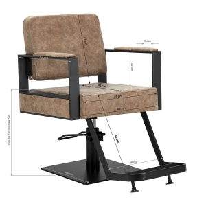 Hairdressing chair Gabbiano Modena old Brown (148059)