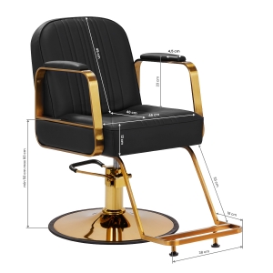 Gabbiano Acri hairdressing chair gold – black (147319)