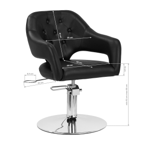 Hairdressing chair Gabbiano Parma Black (147281)