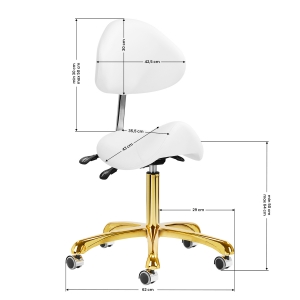 Giovanni cosmetic stool 1004 gold white (147847)