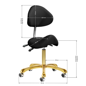 Giovanni cosmetic stool 1004 gold black (147848)