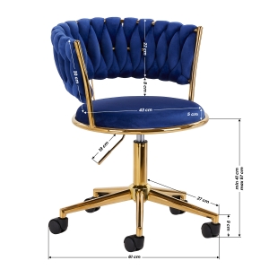 4Rico swivel chair QS-GW01G navy blue (148121)