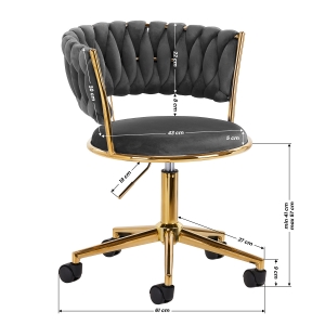 4Rico swivel chair QS-GW01G gray (148128)